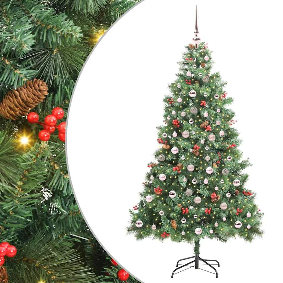 Sapin de Noël artificiel Vert 210 cm PVC et métal - 2