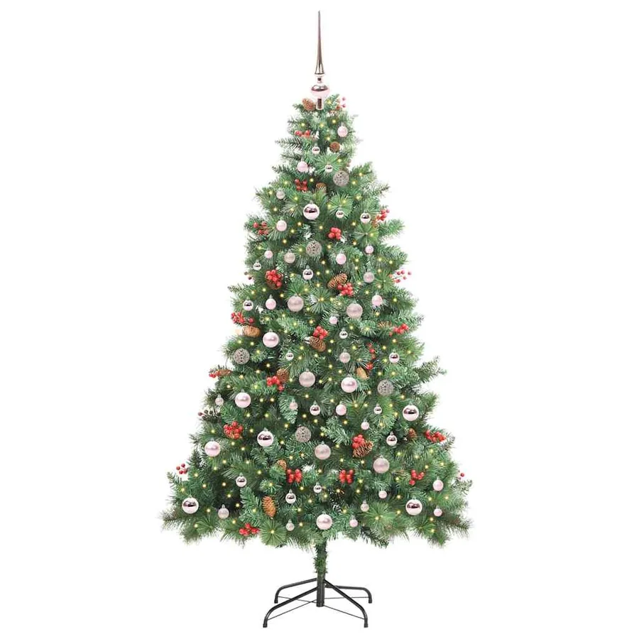 Sapin de Noël artificiel Vert 210 cm PVC et métal - 3