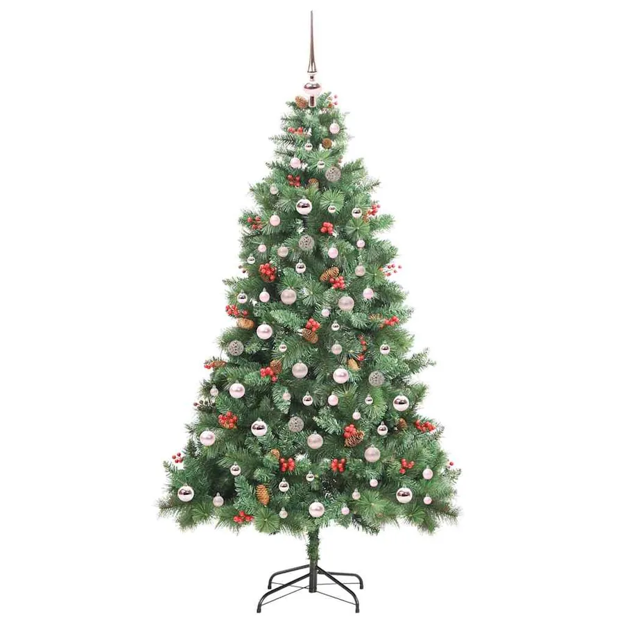 Sapin de Noël artificiel Vert 210 cm PVC et métal - 4