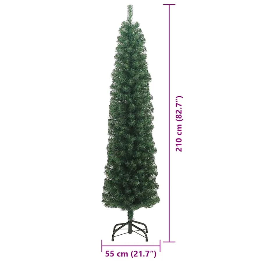 Sapin de Noël artificiel Vert 210 cm PVC et acier et plastique - 14