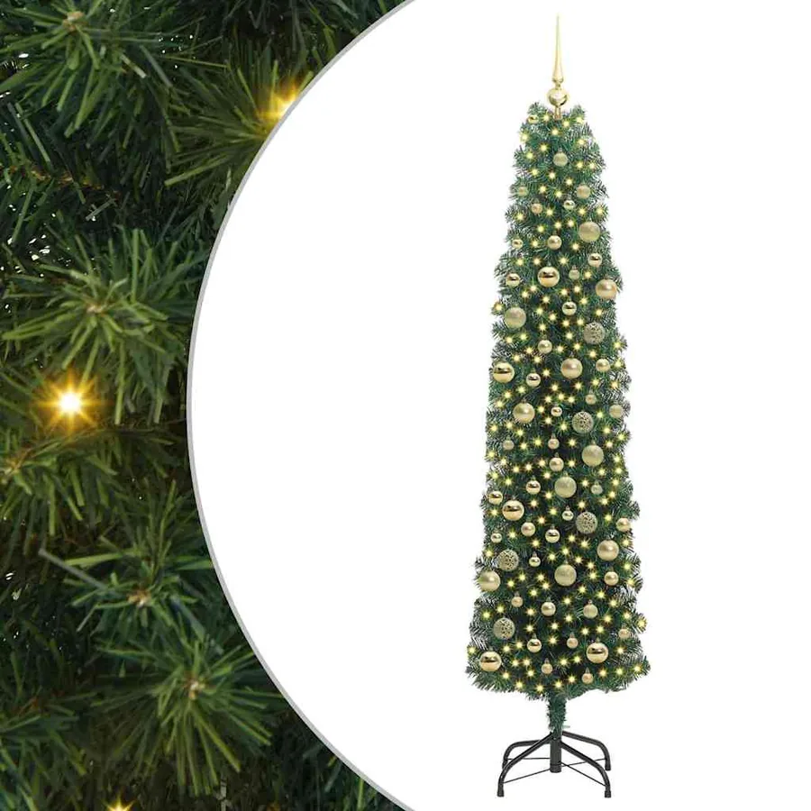 Sapin de Noël artificiel Vert 210 cm PVC et acier et plastique - 2