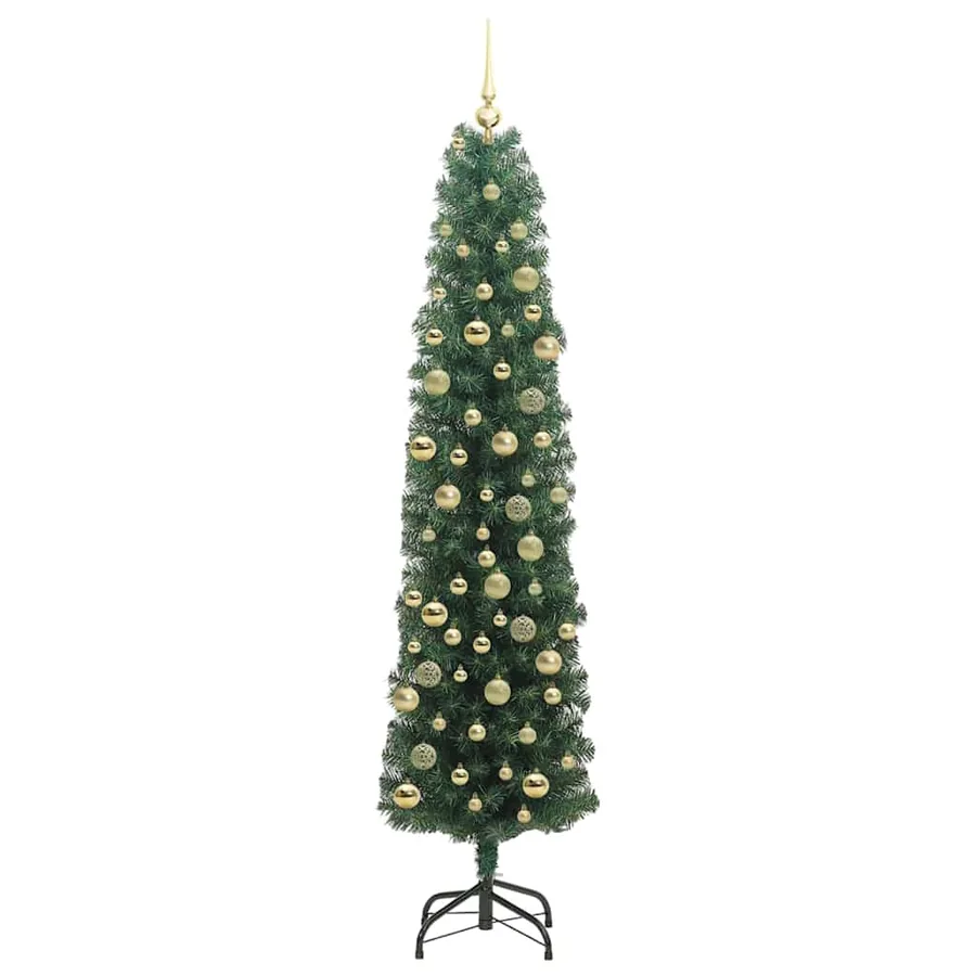 Sapin de Noël artificiel Vert 210 cm PVC et acier et plastique - 4