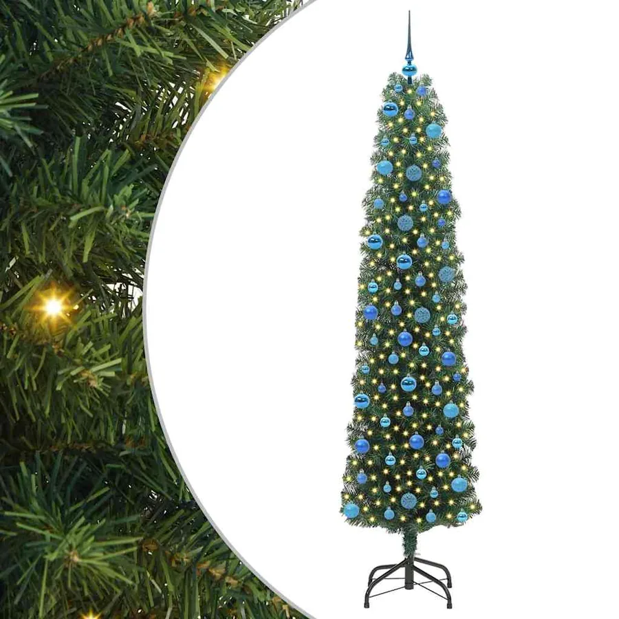 Sapin de Noël artificiel Vert 240 cm PVC et acier et plastique
