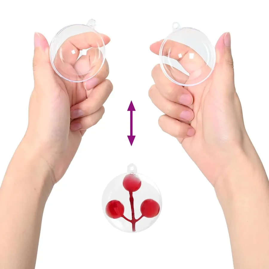 Ensemble de Boules de Noël 200 pcs Transparent Ø 5 cm - 7