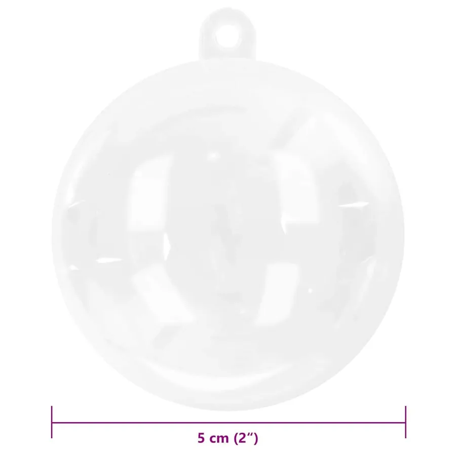 Ensemble de Boules de Noël 200 pcs Transparent Ø 5 cm - 8