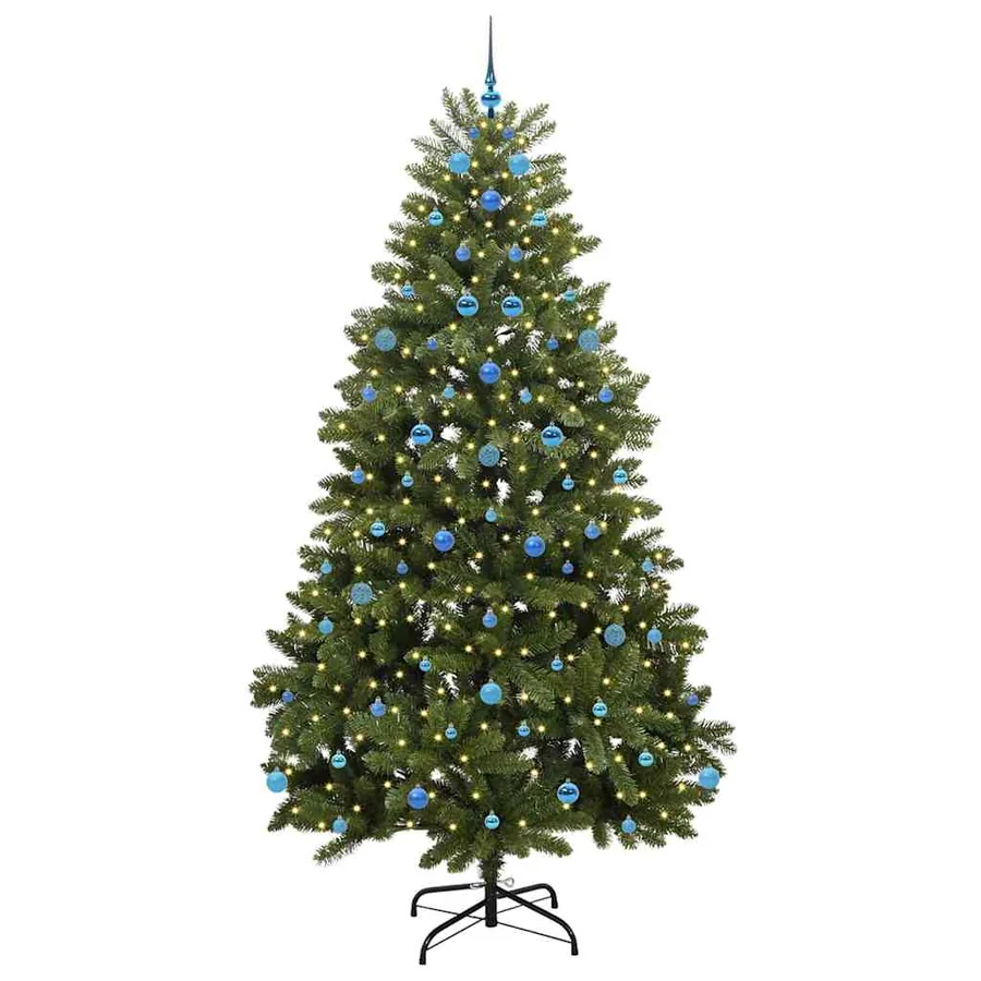 Sapin de Noël artificiel avec 300 LED Vert 240 cm PVC et métal - 3