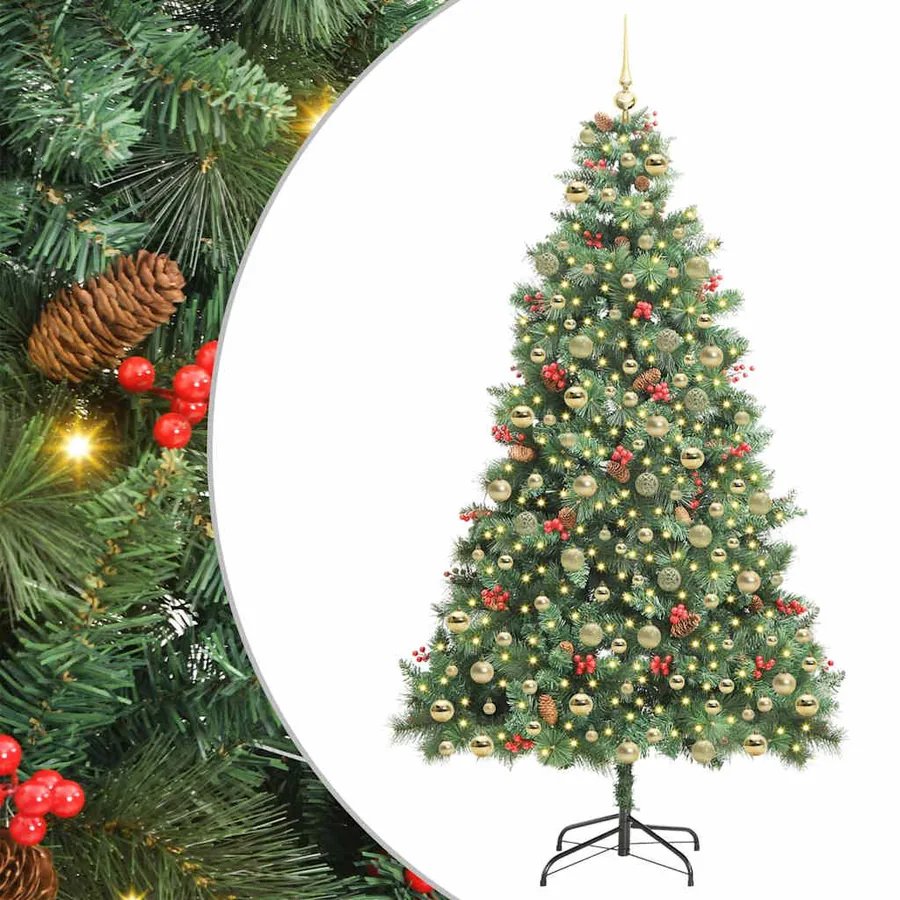 Sapin de Noël artificiel Vert 210 cm PVC et métal - 2