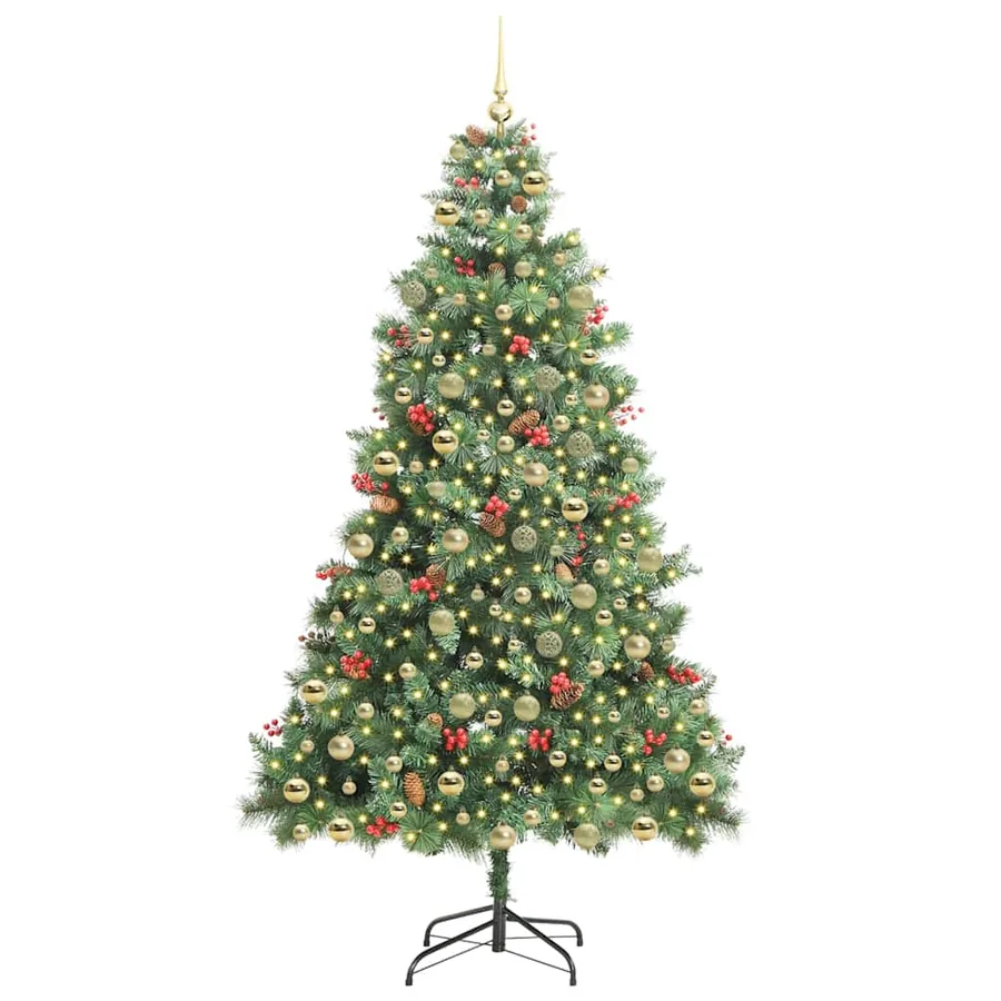 Sapin de Noël artificiel Vert 210 cm PVC et métal - 3