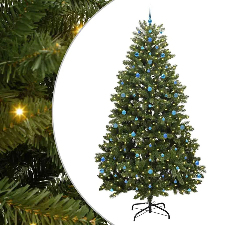 Sapin de Noël artificiel avec 300 LED Vert 270 cm PVC et métal - 2