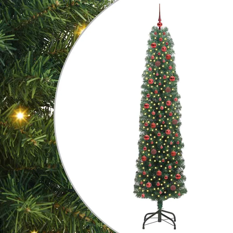 Sapin de Noël artificiel Vert 240 cm PVC et acier et plastique - 2