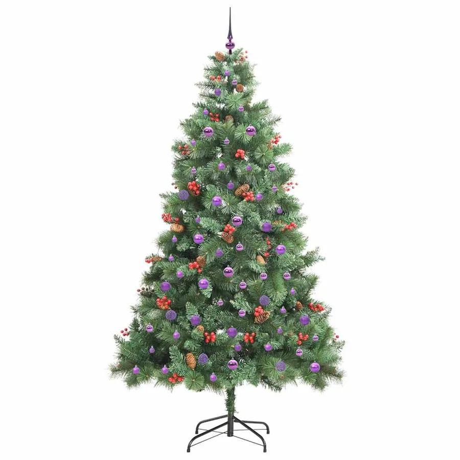 Sapin de Noël artificiel Vert 240 cm PVC et métal - 4