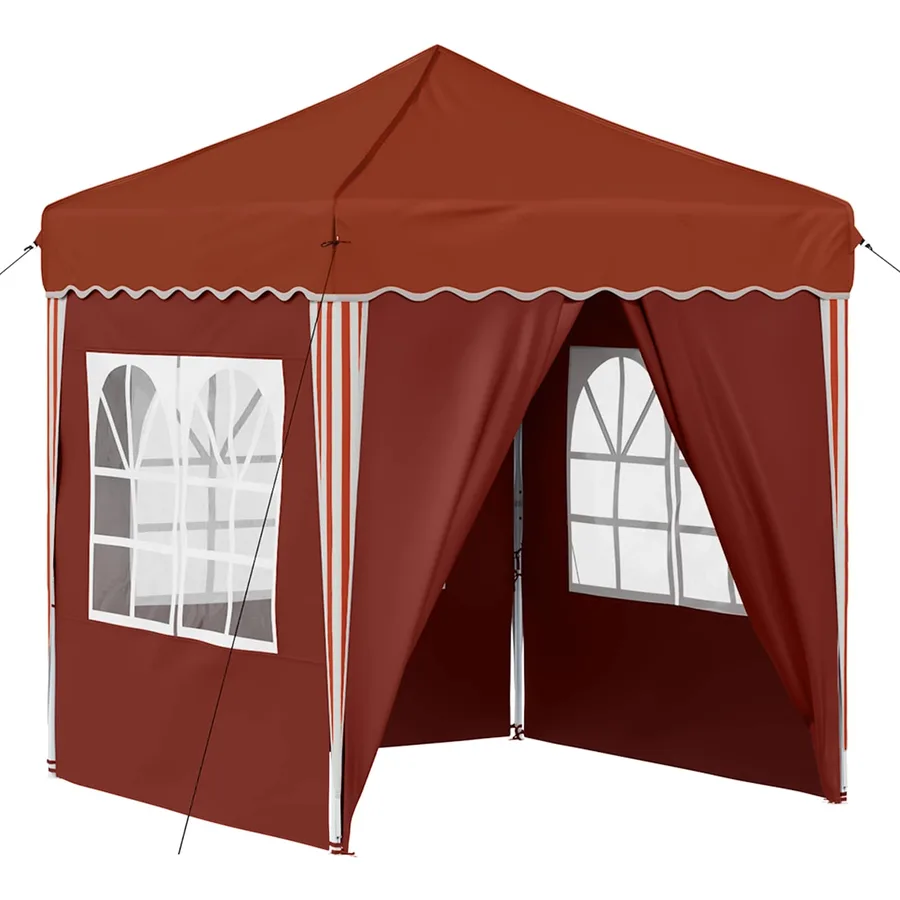 Tente de fête pop-up 195 x 195 x 245 cm Terre cuite - 2