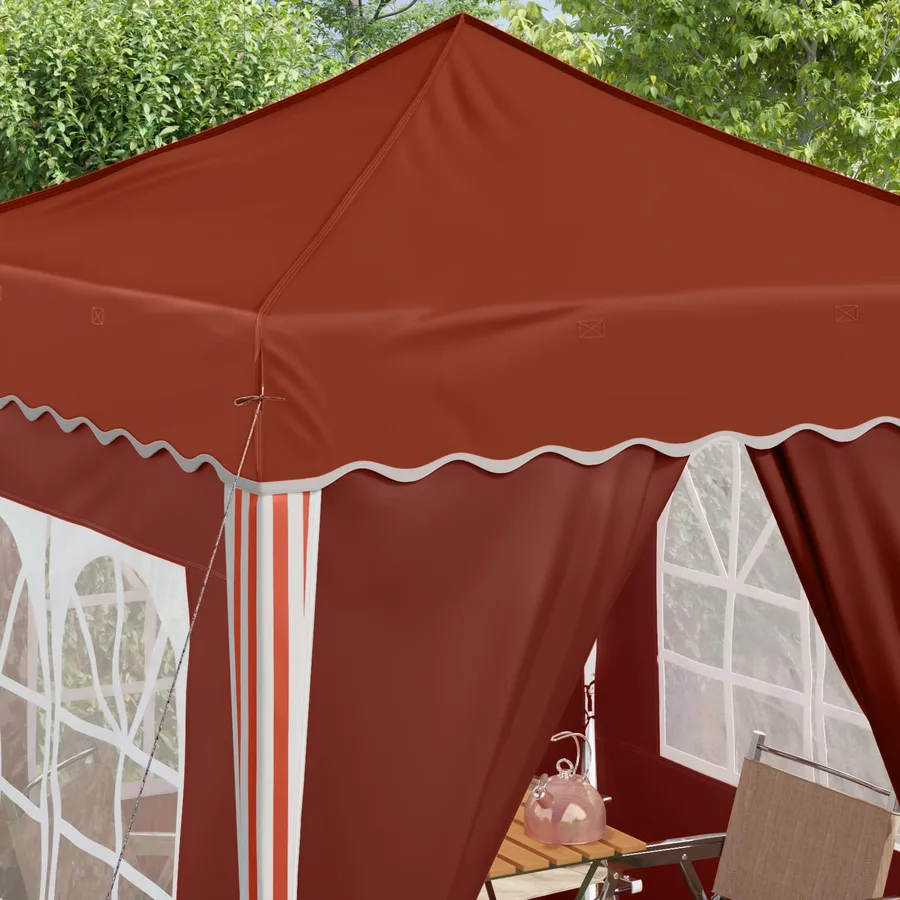 Tente de fête pop-up 195 x 195 x 245 cm Terre cuite - 4