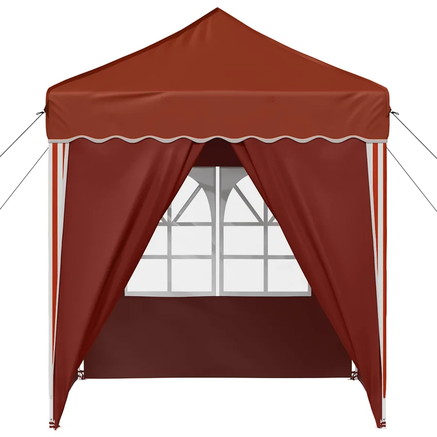 Tente de fête pop-up 195 x 195 x 245 cm Terre cuite - 7