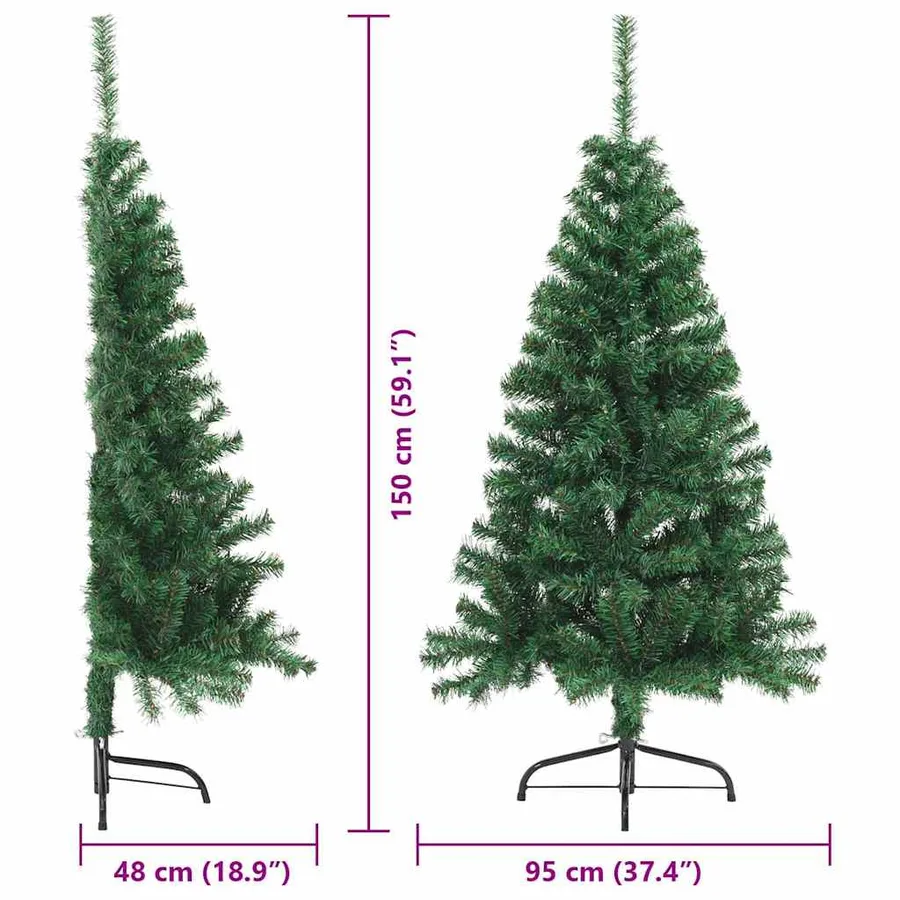 Sapin de Noël artificiel pré-éclairé Vert 150 cm PVC - 16