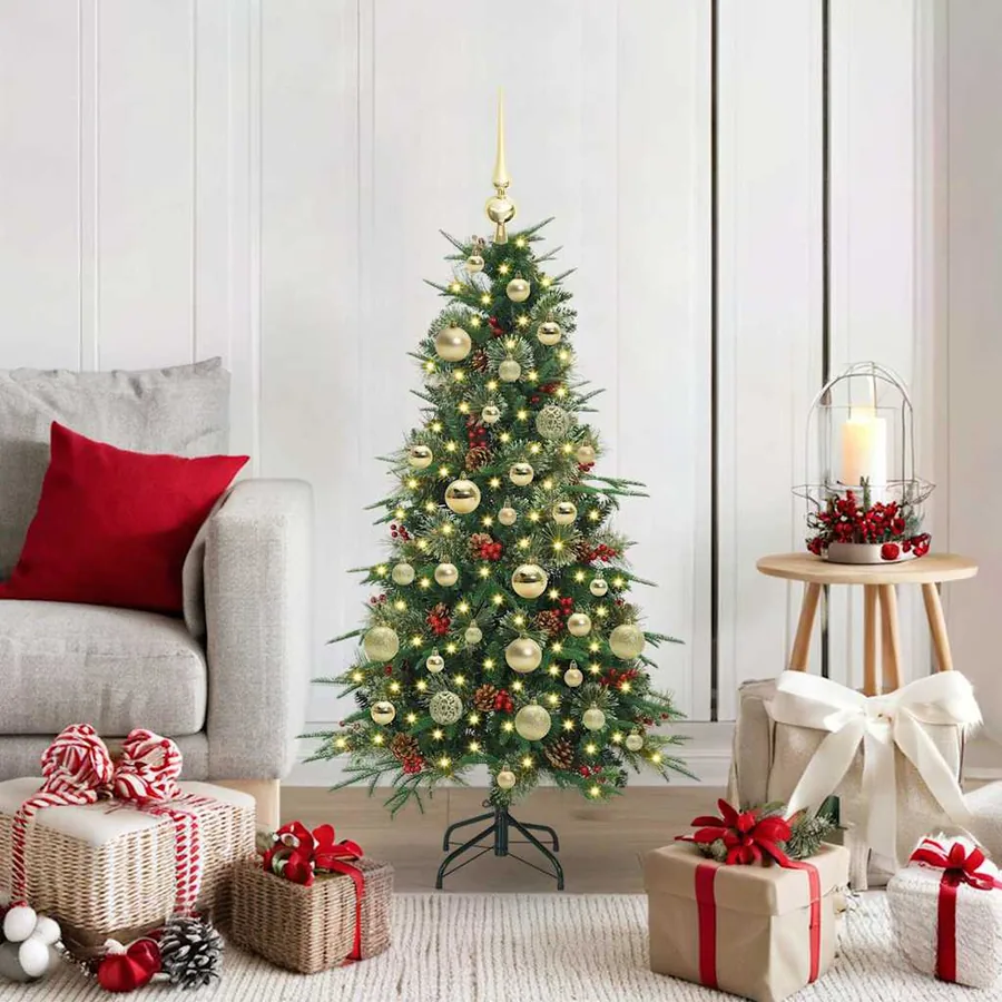 Sapin de Noël Artificiel à Branches Articulées Vert 120 cm
