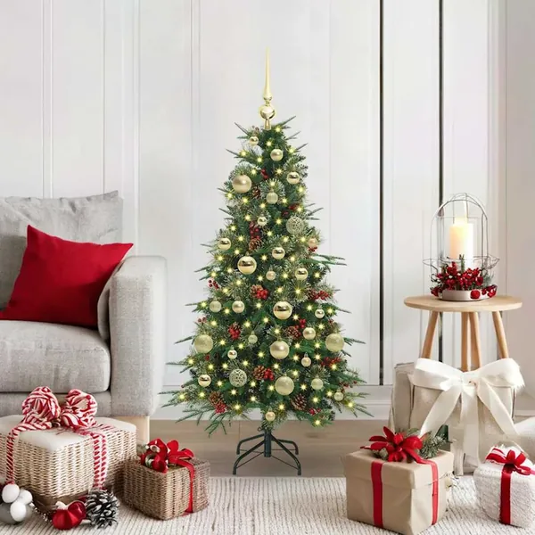 Sapin de Noël Artificiel à Branches Articulées Vert 120 cm