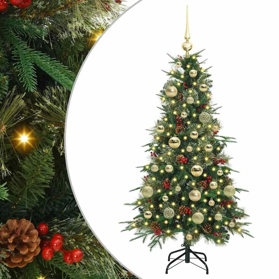Sapin de Noël Artificiel à Branches Articulées Vert 120 cm - 2