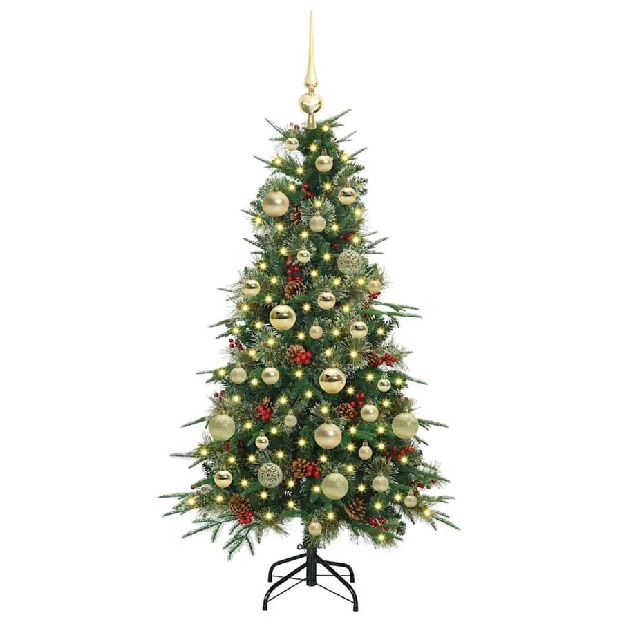 Sapin de Noël Artificiel à Branches Articulées Vert 120 cm - 3