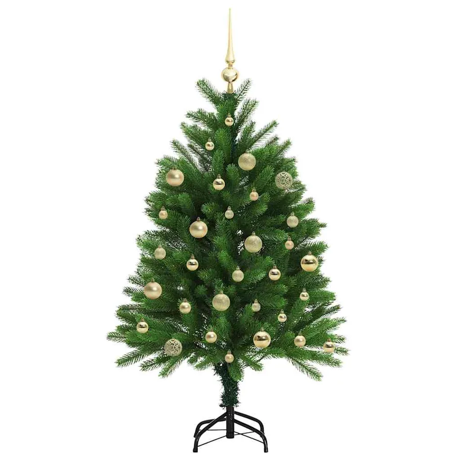 Sapin de Noël avec 150 LED avec support Vert 120 cm PE - 4
