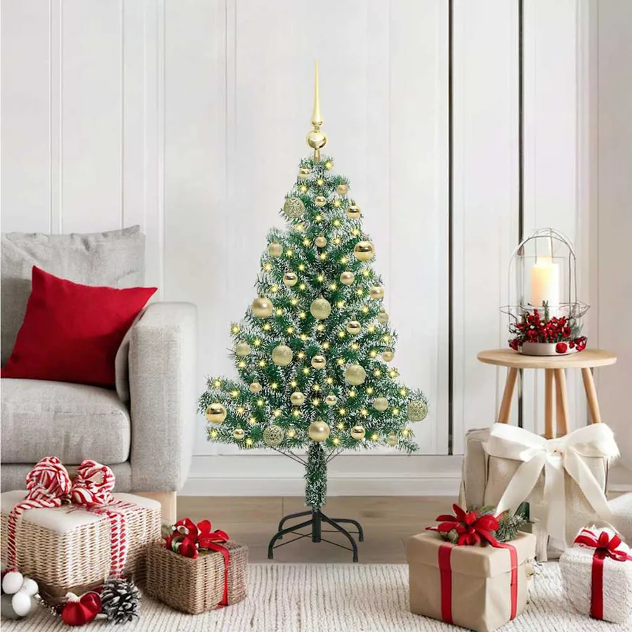 Arbre de Noël artificiel floconné de neige avec lumière LED