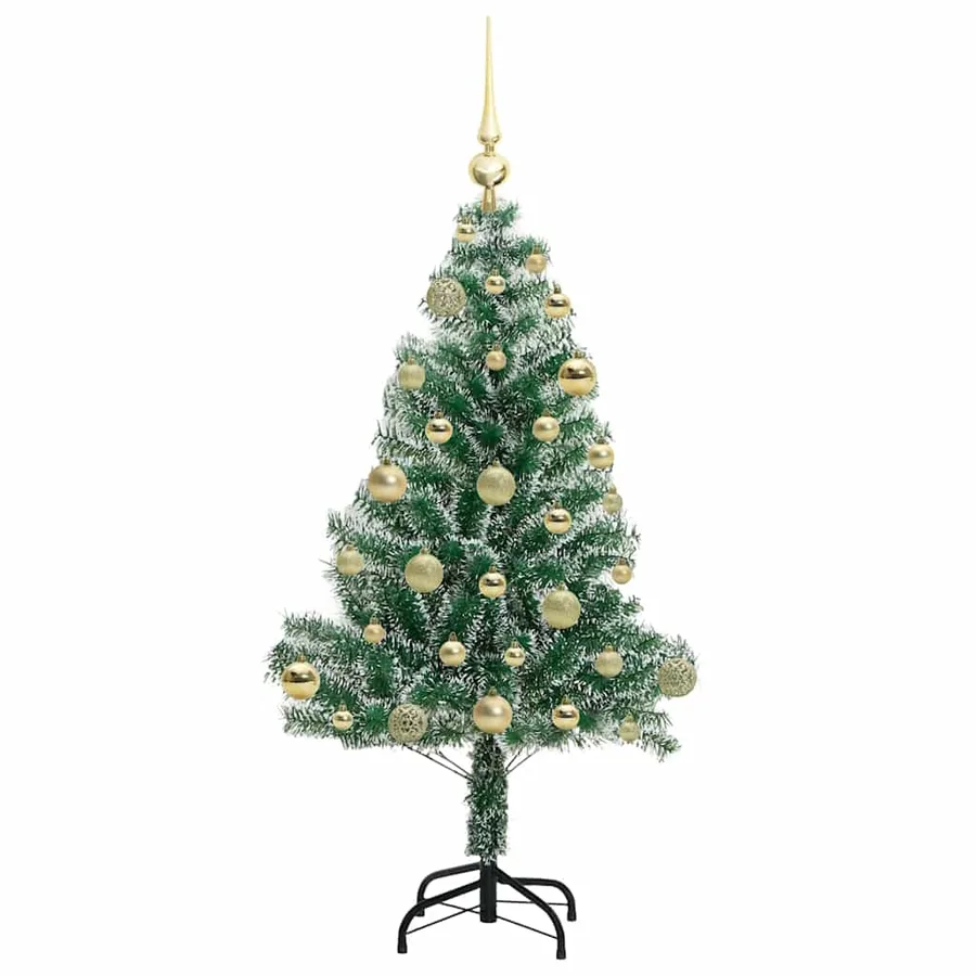 Arbre de Noël artificiel floconné de neige avec lumière LED - 4