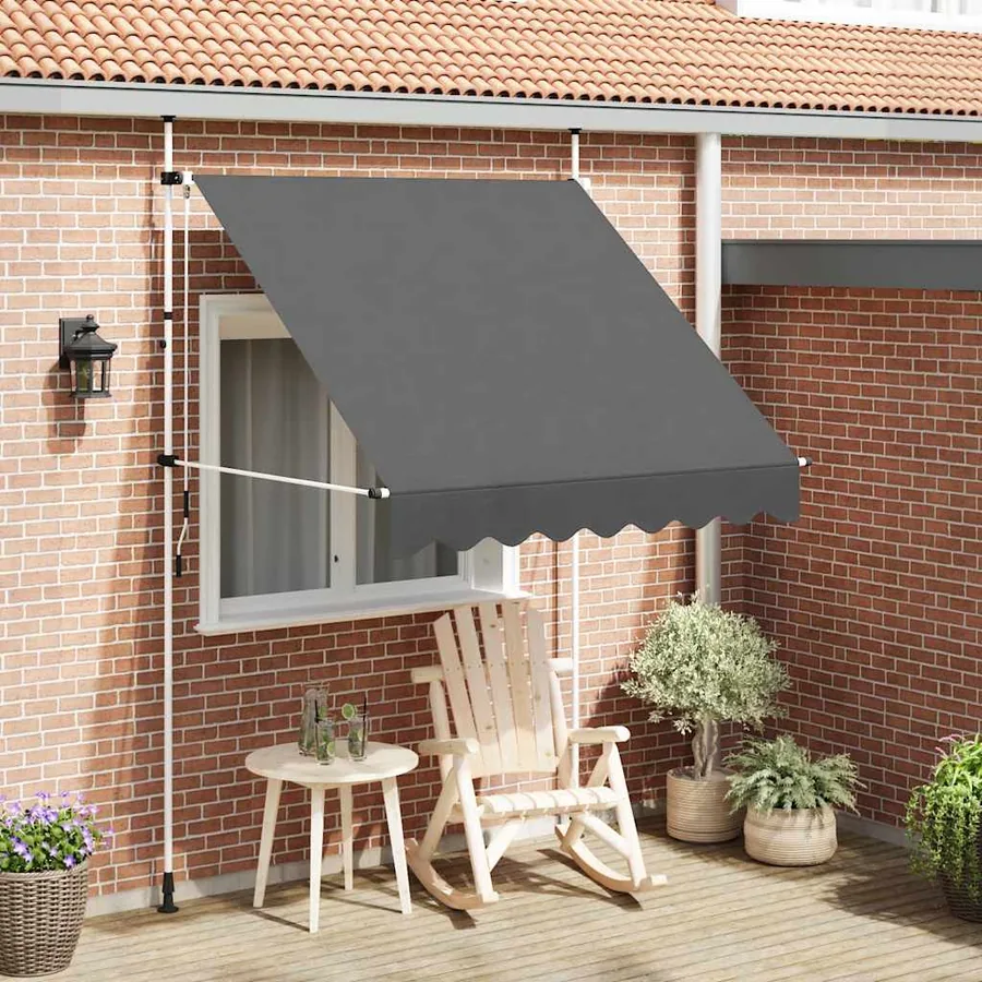 Auvent manuel rétractable 200 cm Anthracite