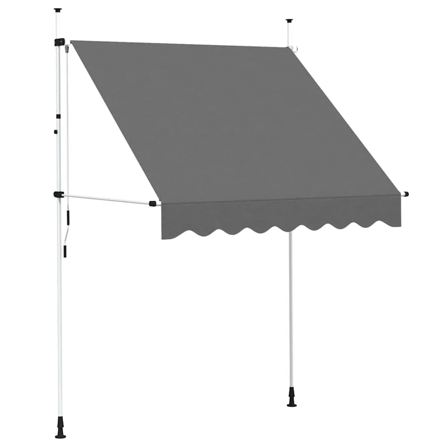 Auvent manuel rétractable 200 cm Anthracite - 2