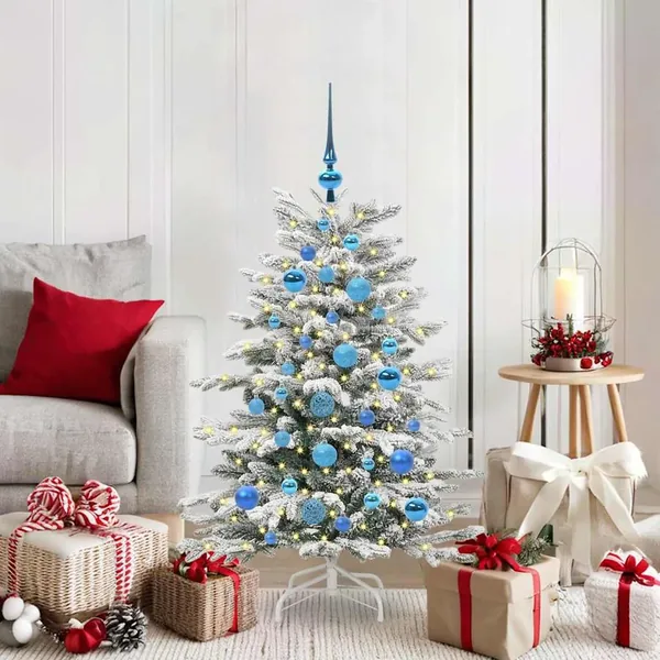 Sapin de Noël Artificiel à Branches Articulées Blanc 120 cm