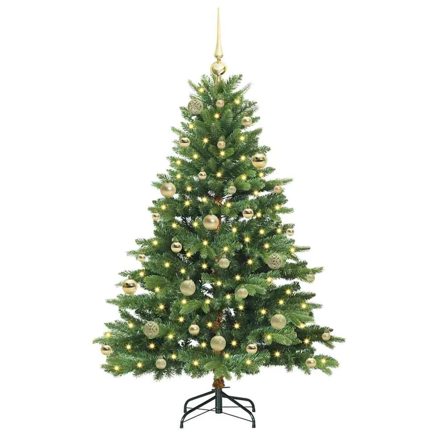 Sapin de Noël artificiel avec 150 LED Vert 150 cm PE et PVC - 3