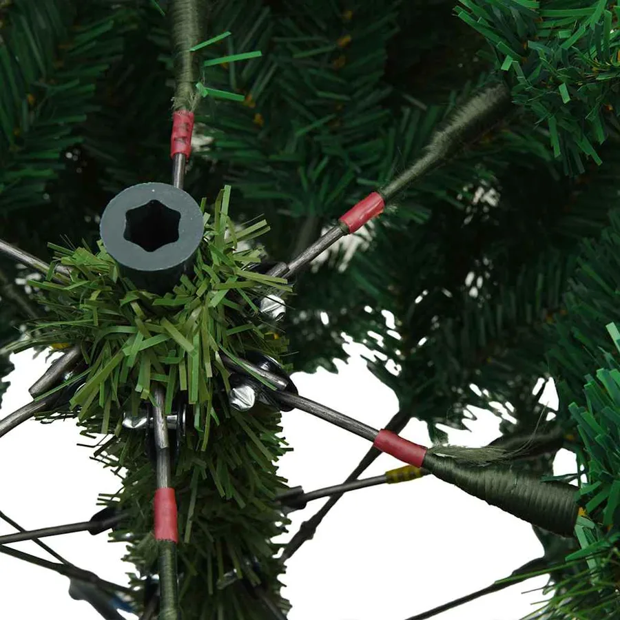 Sapin de Noël artificiel avec 150 LED Vert 150 cm PE et PVC - 14