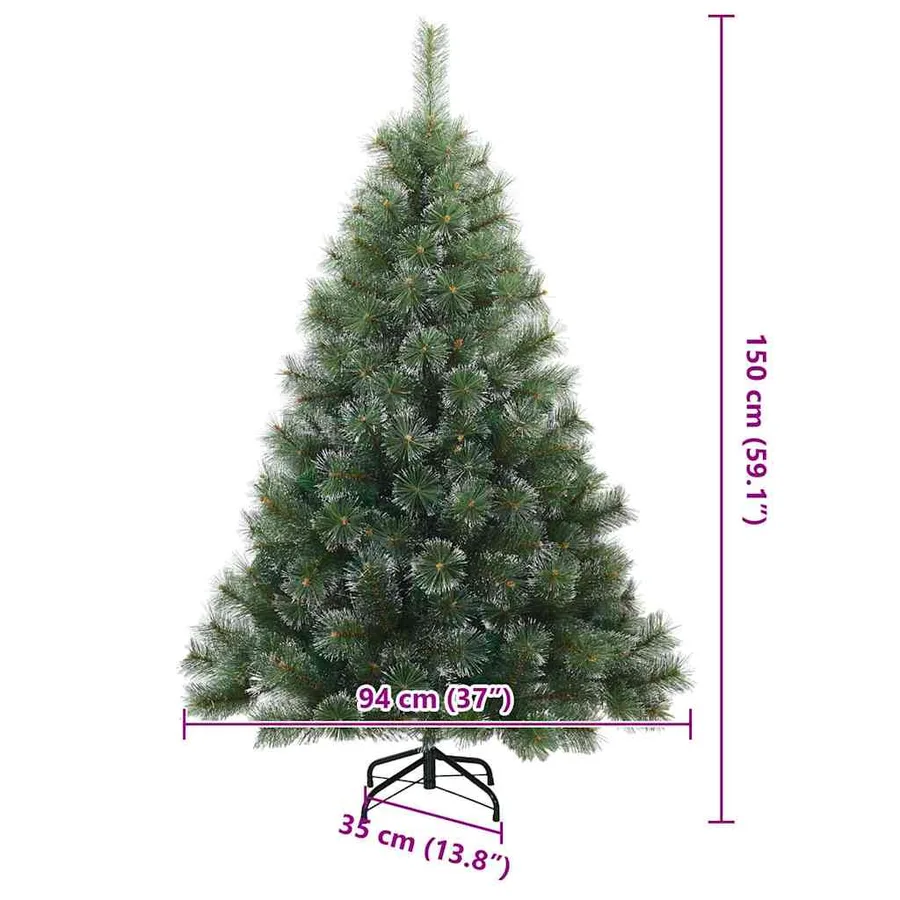 Sapin de Noël artificiel avec 150 LED Vert 150 cm PE et PVC - 17