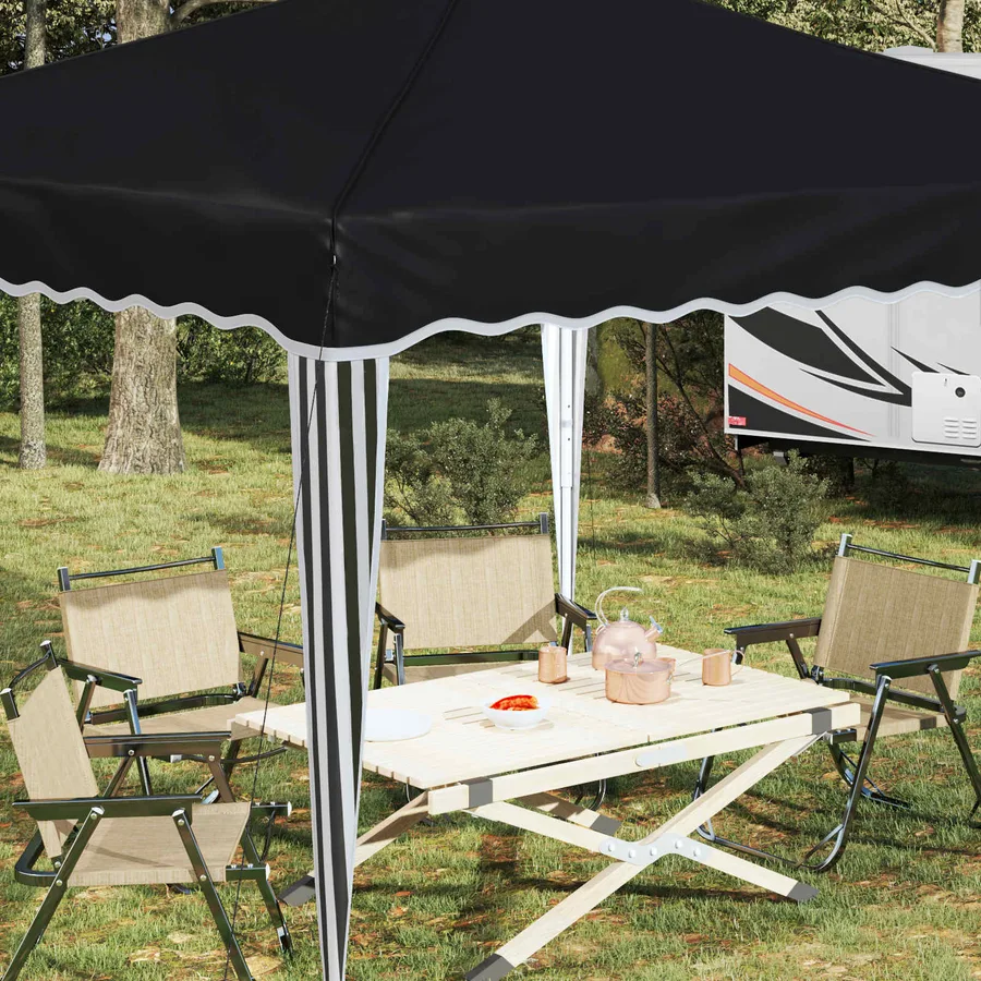 Tente de fête pop-up 288 x 288 x 245 cm Anthracite Tissu Oxford - 4