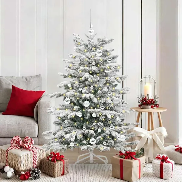 Sapin de Noël Artificiel à Branches Articulées Blanc 150 cm