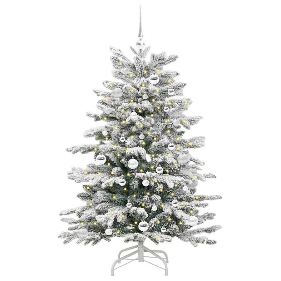Sapin de Noël Artificiel à Branches Articulées Blanc 150 cm - 3