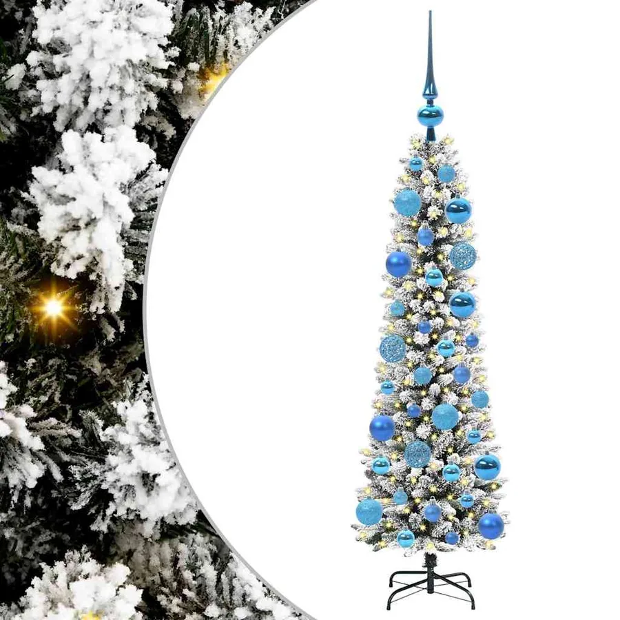 Sapin de Noël artificiel Blanc 120 cm PVC, métal et plastique - 2