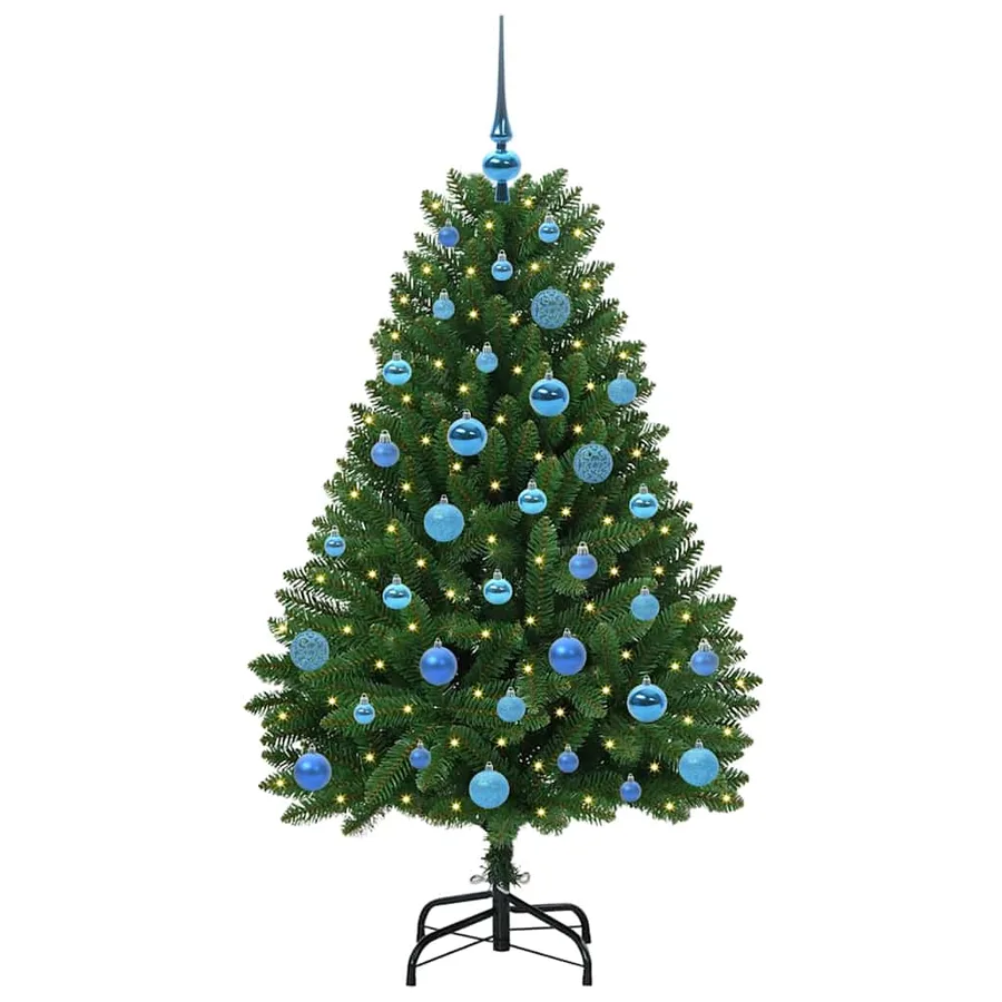 Sapin de Noël artificiel avec 150 LED Vert 150 cm PVC et métal - 3