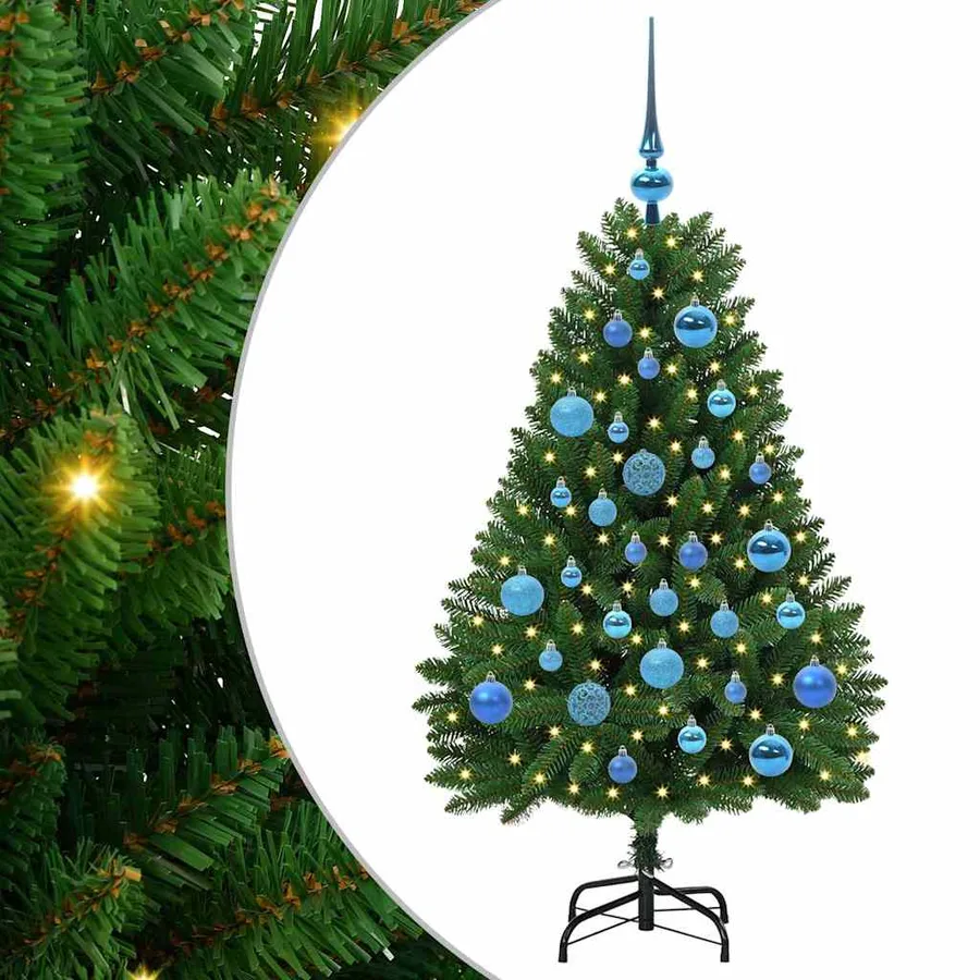 Sapin de Noël artificiel avec 150 LED Vert 120 cm PVC et métal - 2