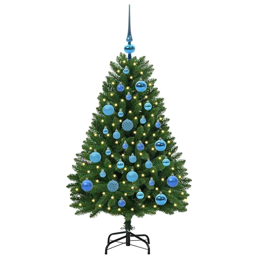 Sapin de Noël artificiel avec 150 LED Vert 120 cm PVC et métal - 3