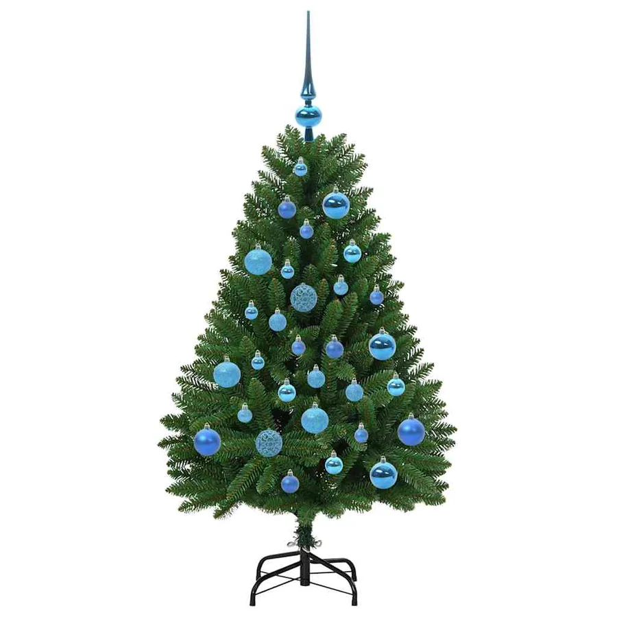 Sapin de Noël artificiel avec 150 LED Vert 120 cm PVC et métal - 4