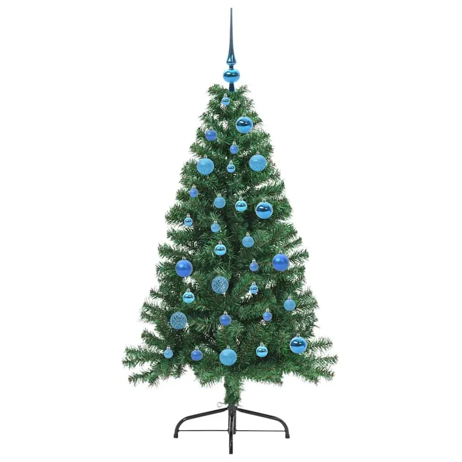 Sapin de Noël artificiel pré-éclairé Vert 150 cm PVC - 4