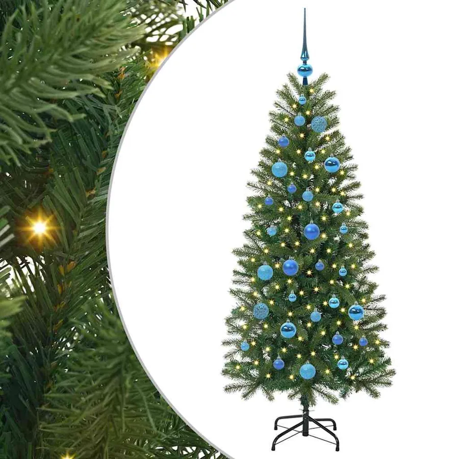 Sapin de Noël artificiel avec 150 LED Vert 150 cm PE et PVC - 2