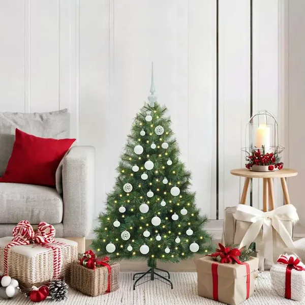 Sapin de Noël artificiel avec 150 LED Vert 120 cm PE et PVC