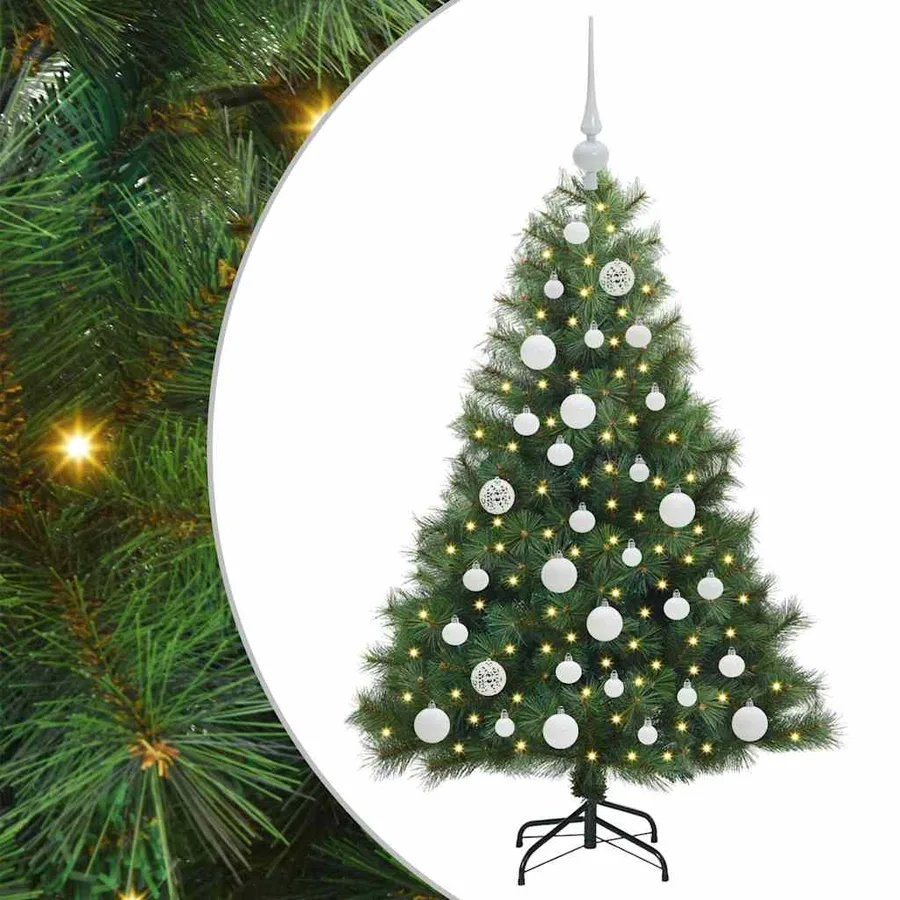 Sapin de Noël artificiel avec 150 LED Vert 120 cm PE et PVC - 2