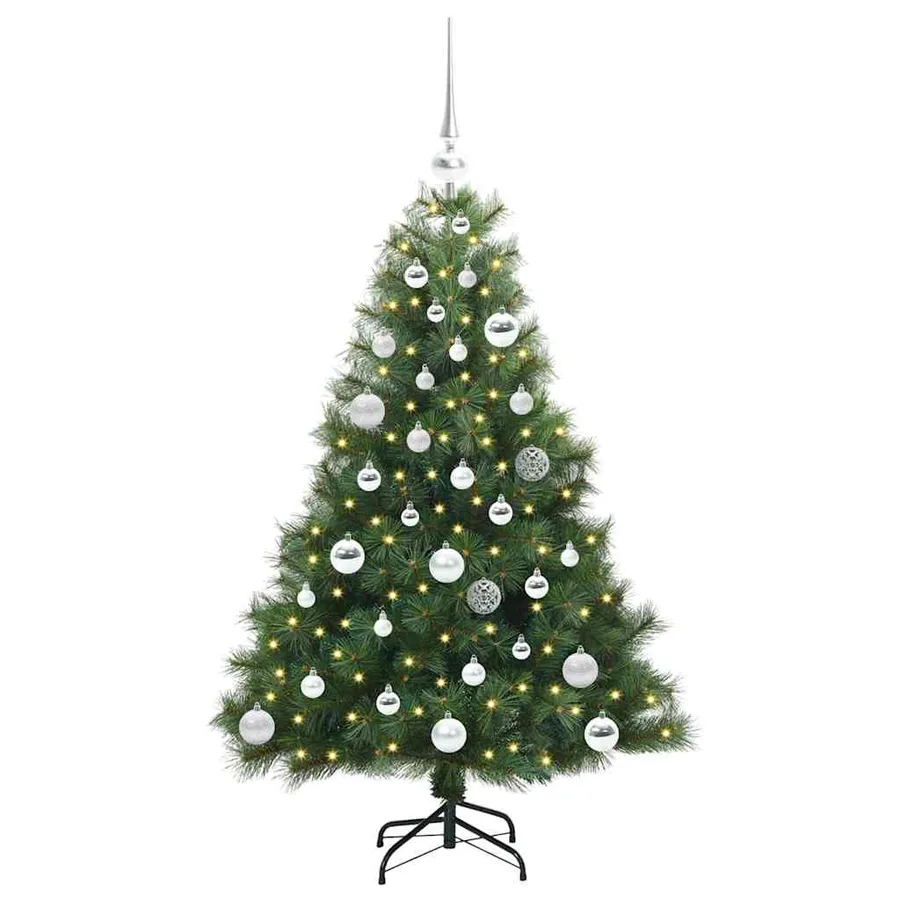 Sapin de Noël artificiel avec 150 LED Vert 120 cm PE et PVC - 3