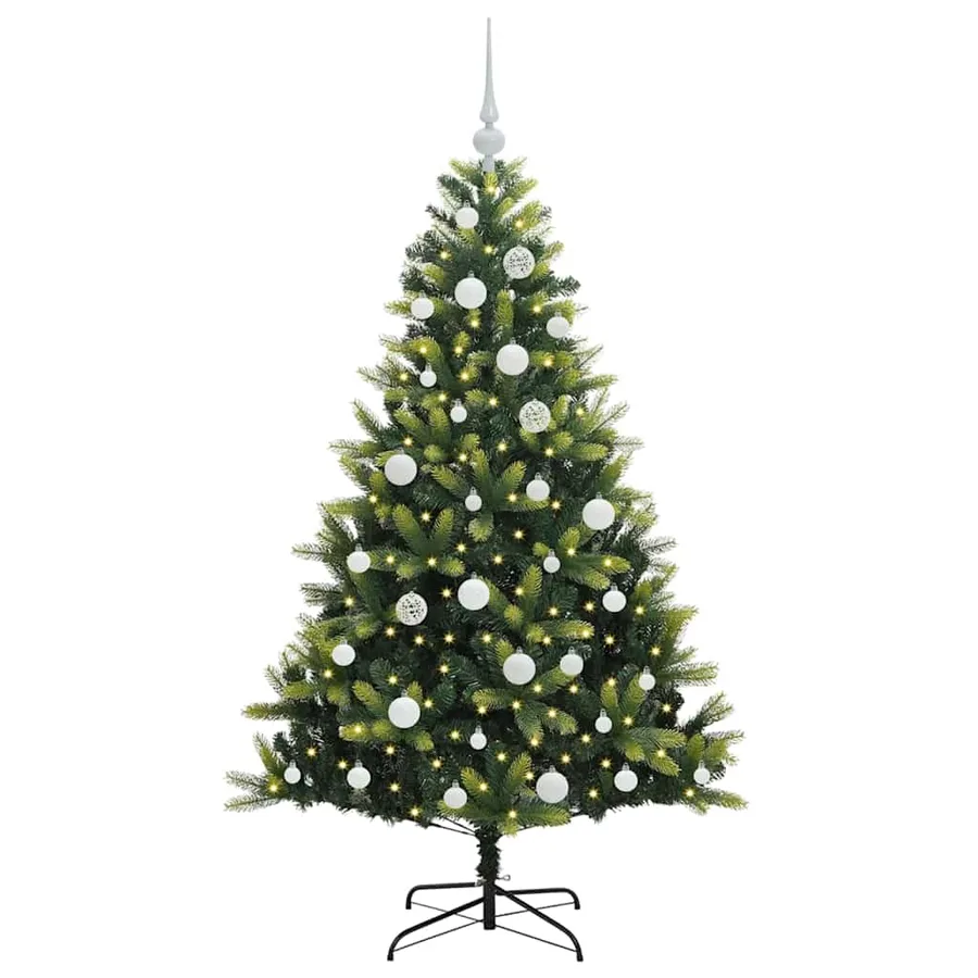 Arbre de Noël artificiel à charnières 150 LED Vert 150 cm - 3