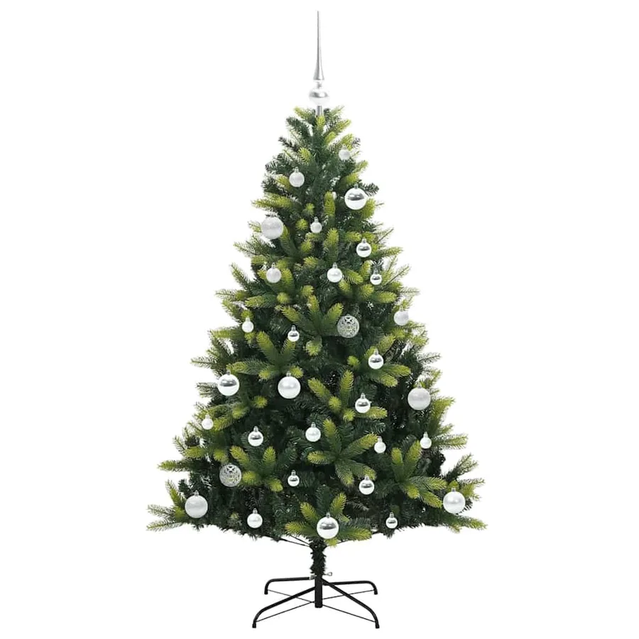 Arbre de Noël artificiel à charnières 150 LED Vert 150 cm - 4