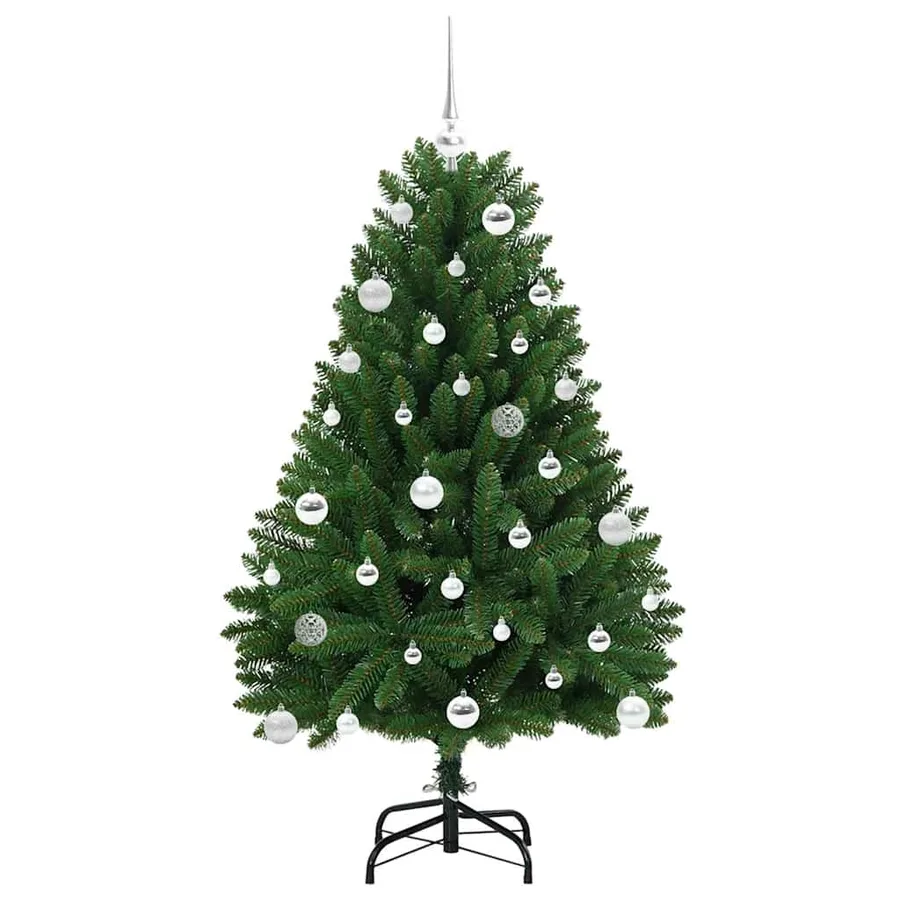 Sapin de Noël artificiel avec 150 LED Vert 150 cm PVC et métal - 4