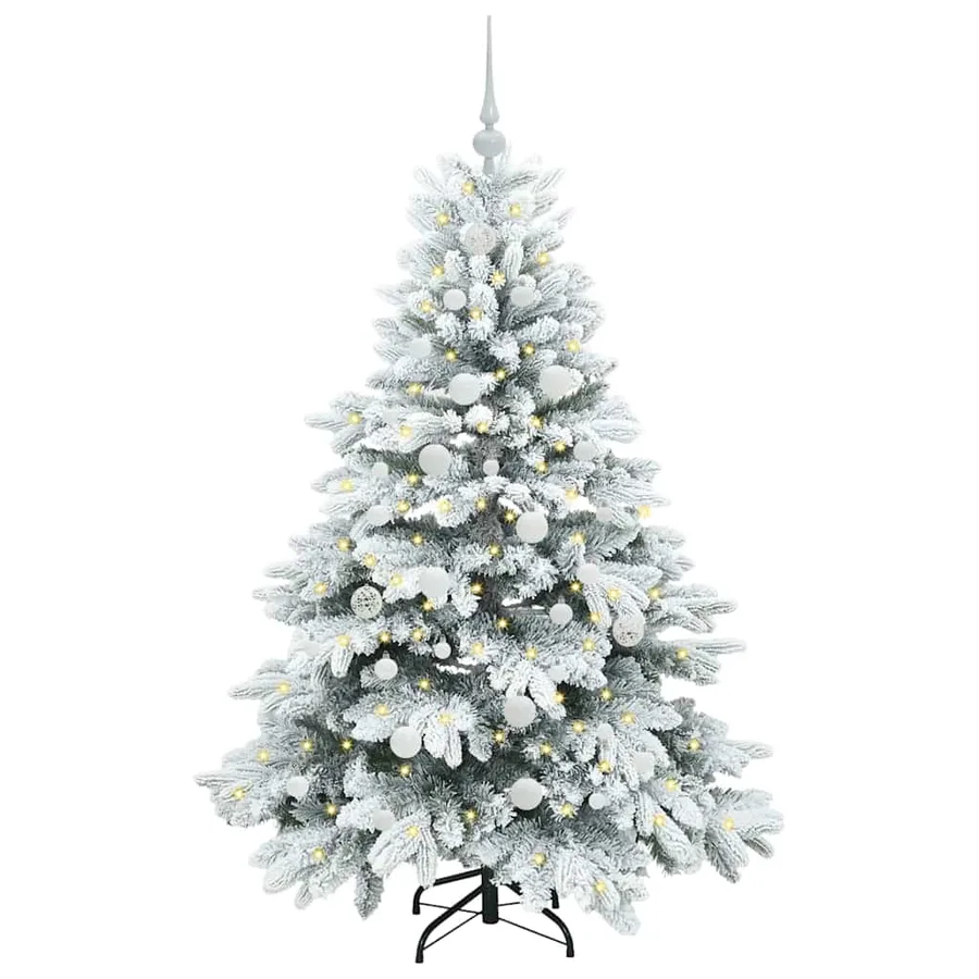 Sapin de Noël artificiel avec 150 LED Blanc 150 cm PE et PVC - 3
