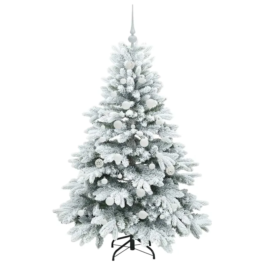 Sapin de Noël artificiel avec 150 LED Blanc 150 cm PE et PVC - 4